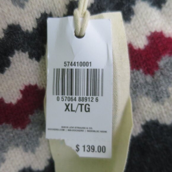 Dockers Mens 100% Wool Fair Isle Crewneck Sweater XL - Picture 11 of 11